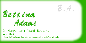 bettina adami business card